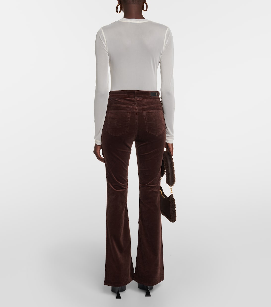 Pantaloni flared Farrah in velluto | AG Jeans