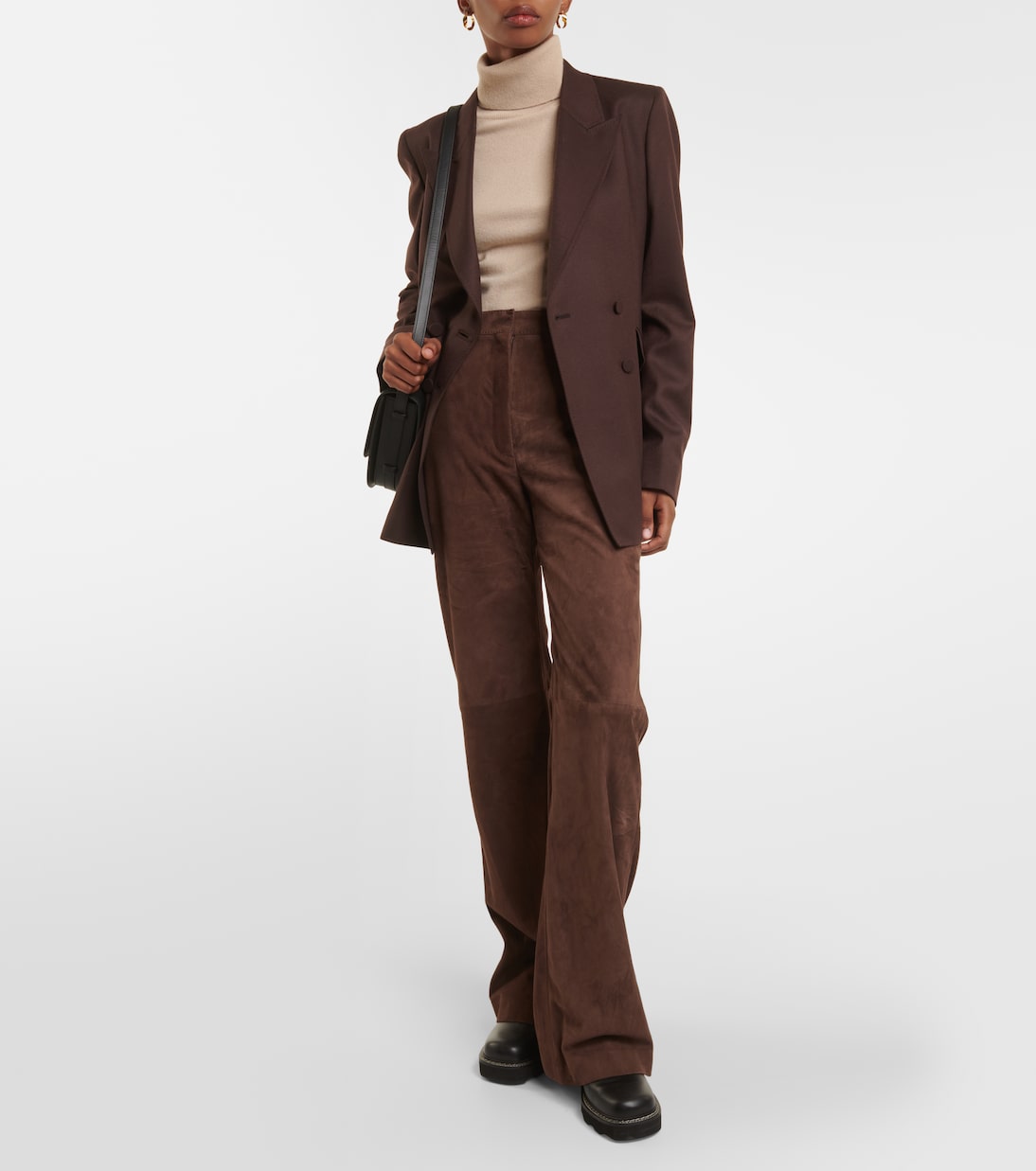Pantalon évasé Vesta en daim | Gabriela Hearst
