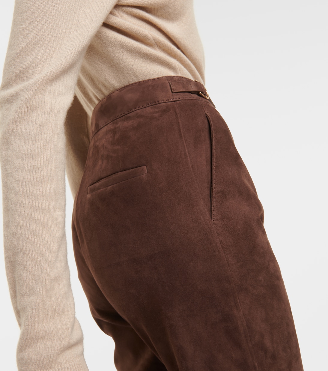 Pantalon évasé Vesta en daim | Gabriela Hearst