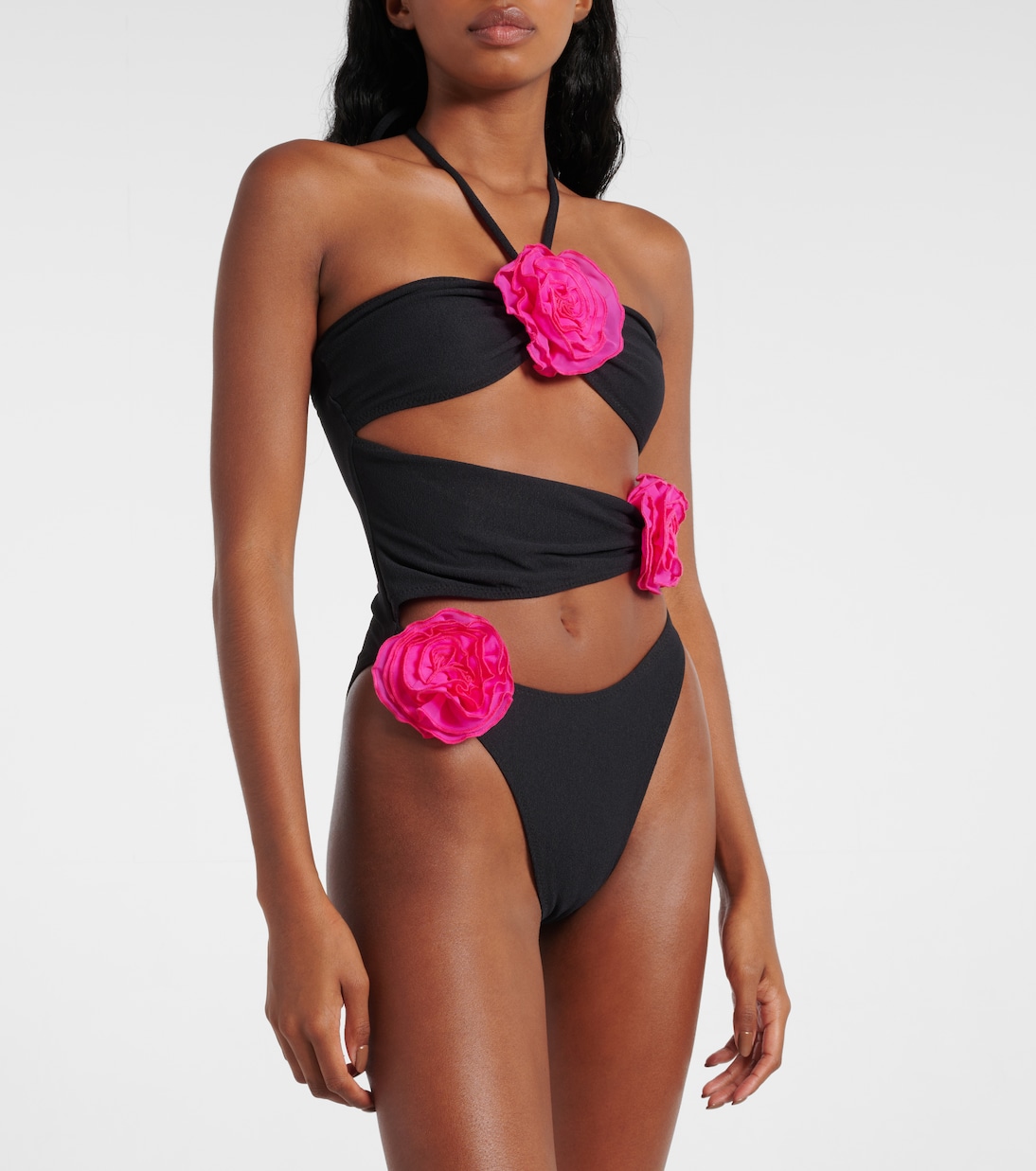Bañador con aplique floral y abertura | Same