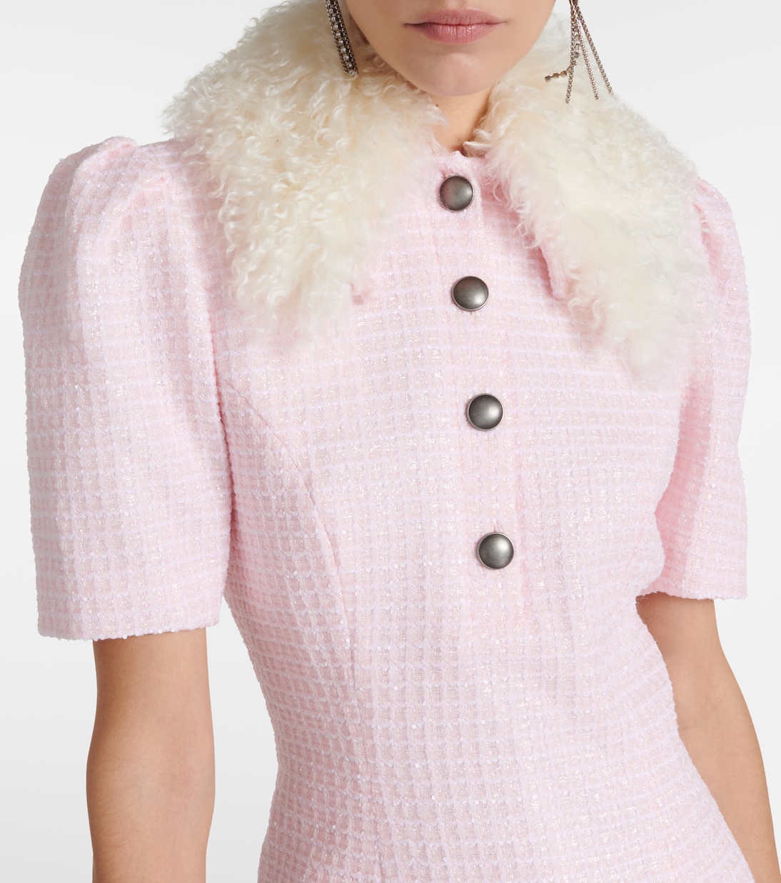 Sequined collared tweed minidress | Alessandra Rich