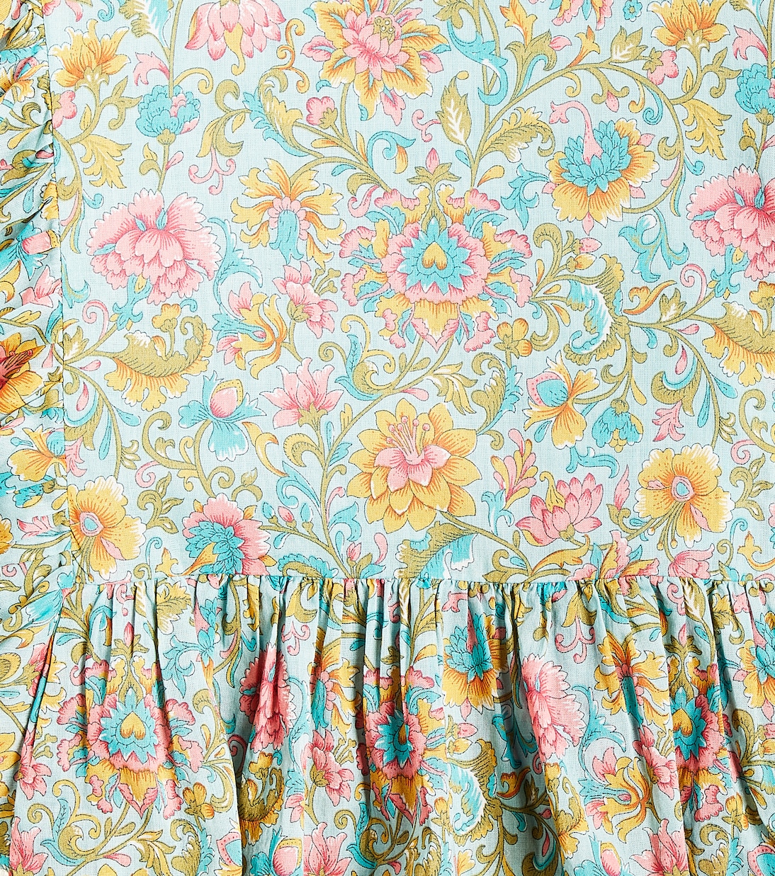 Ines floral lace-trimmed cotton top | Louise Misha