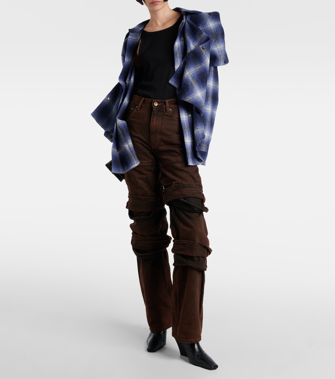 Jeans anchos de tiro alto a capas | Y/Project