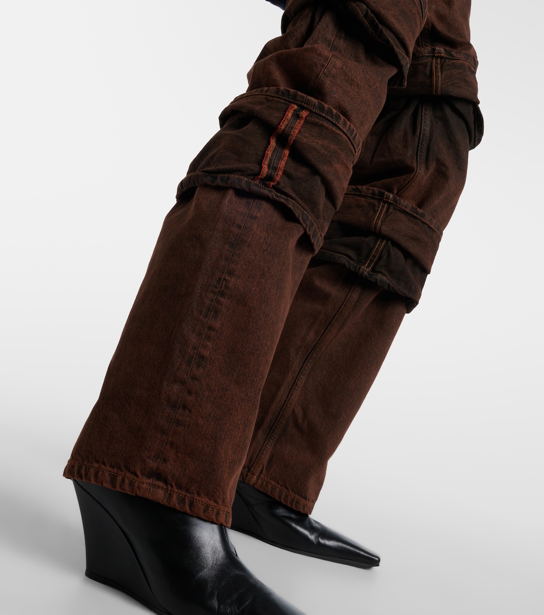 Jeans anchos de tiro alto a capas | Y/Project