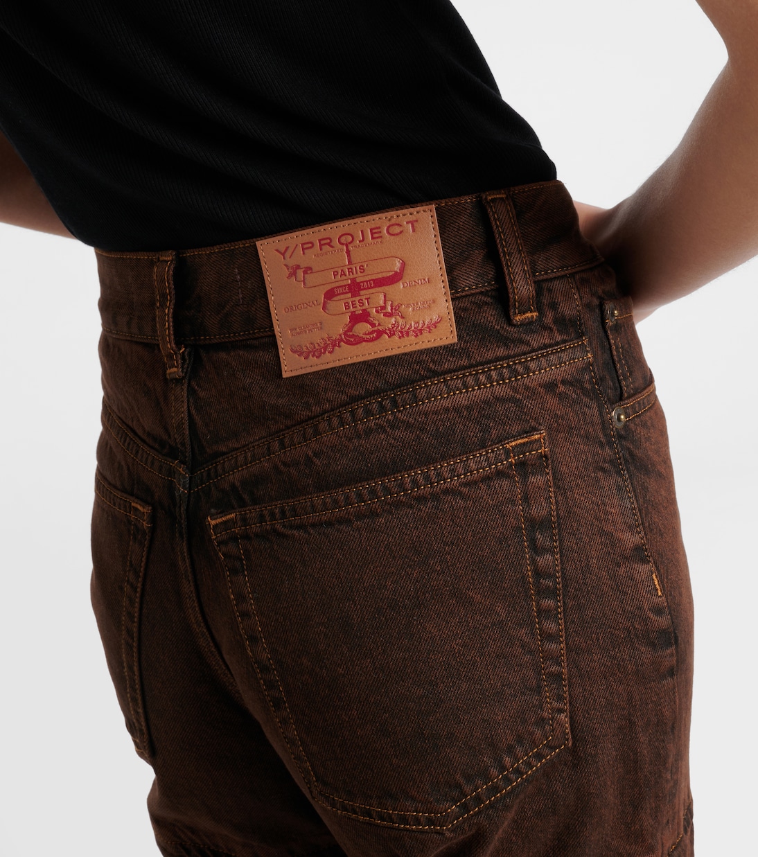 Jeans anchos de tiro alto a capas | Y/Project