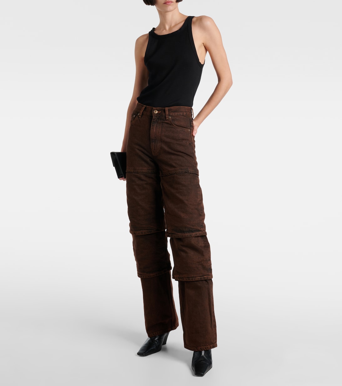 Jeans anchos de tiro alto a capas | Y/Project