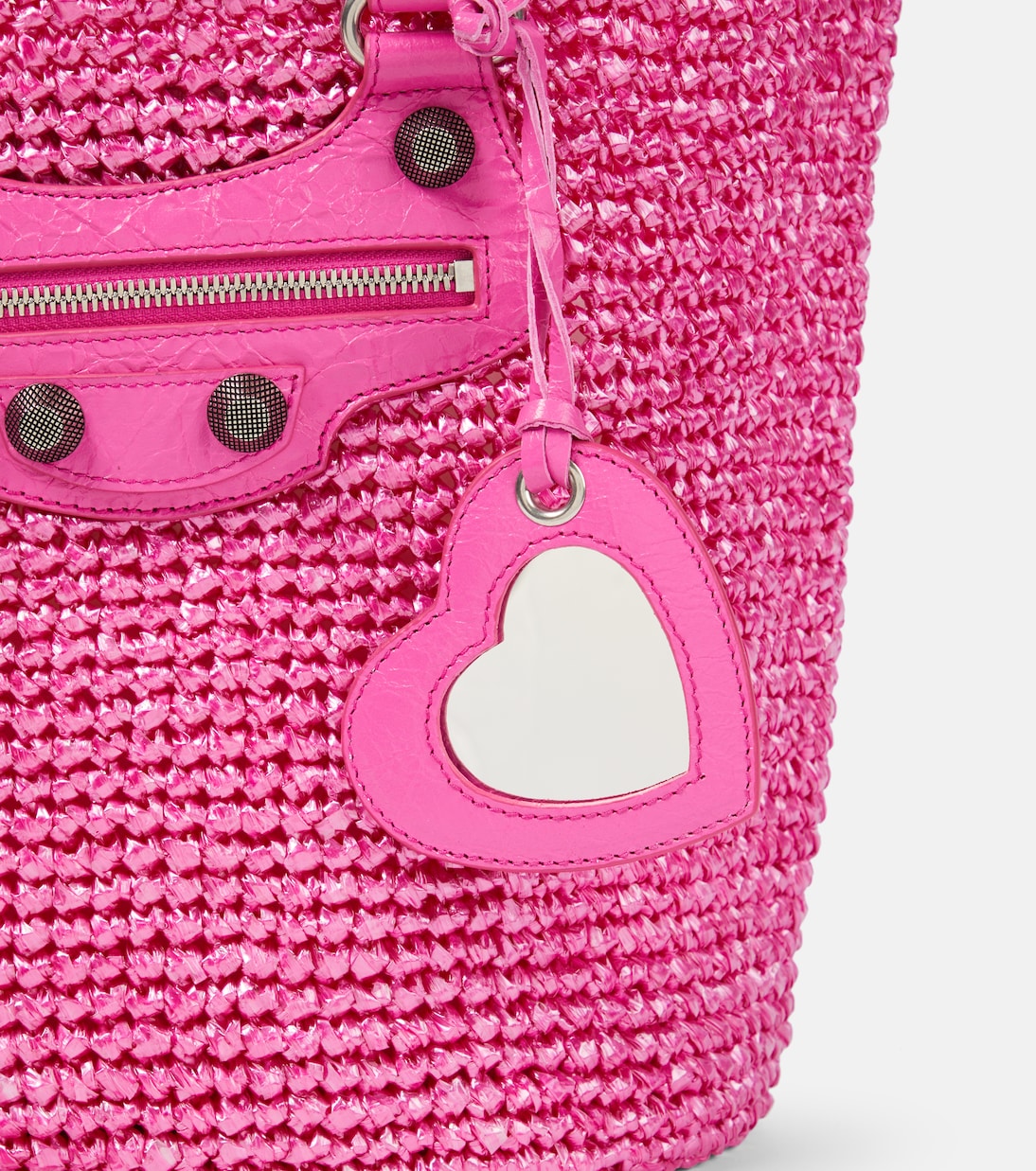 Schultertasche Le Cagole Medium aus Raffiabast | Balenciaga