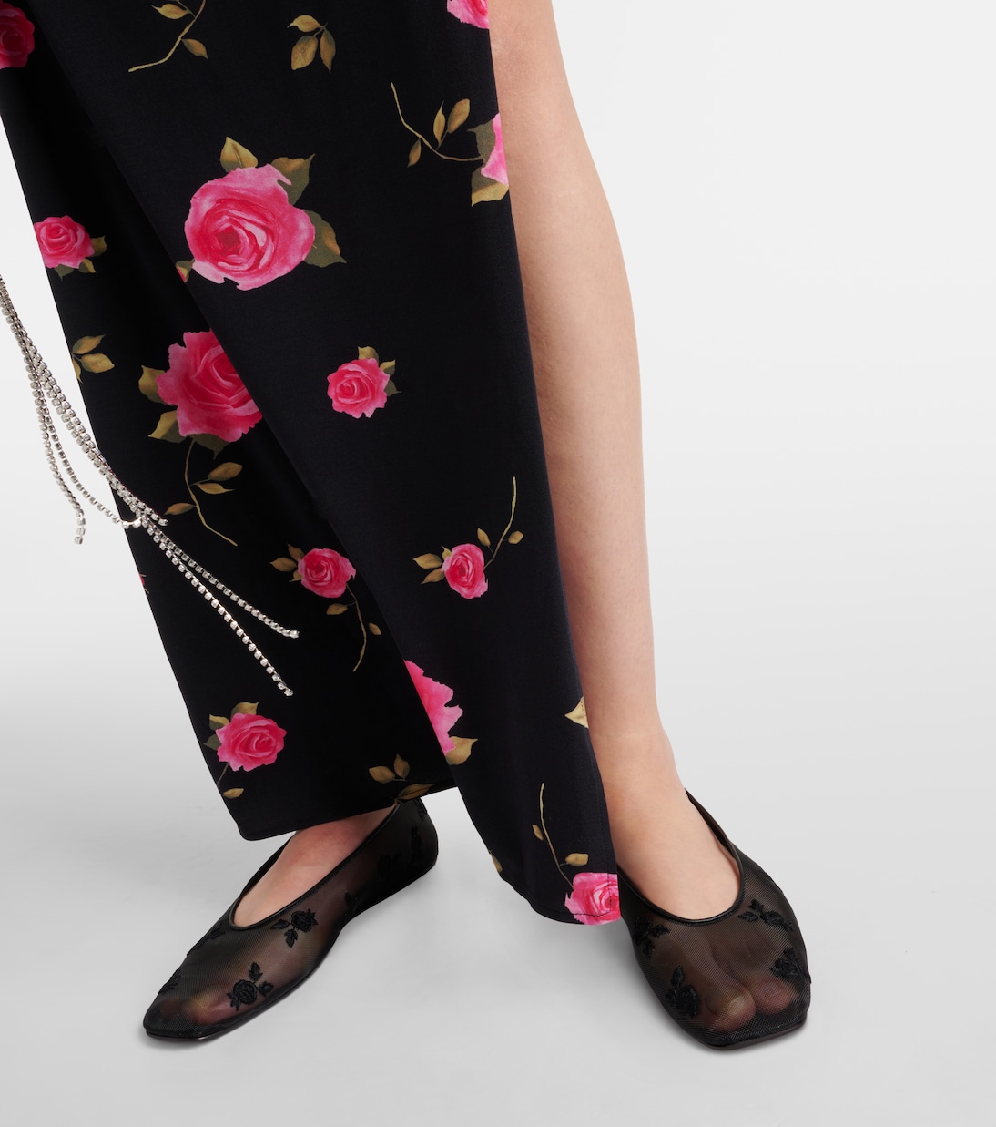 Embroidered mesh ballet flats | Magda Butrym
