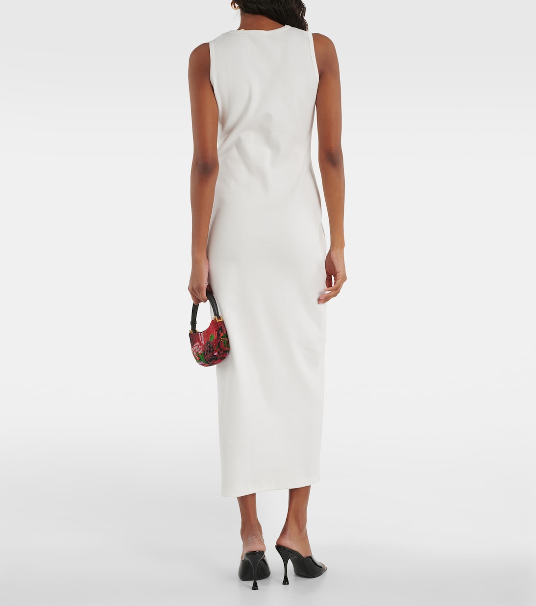 Abito midi in cotone con crochet | Magda Butrym