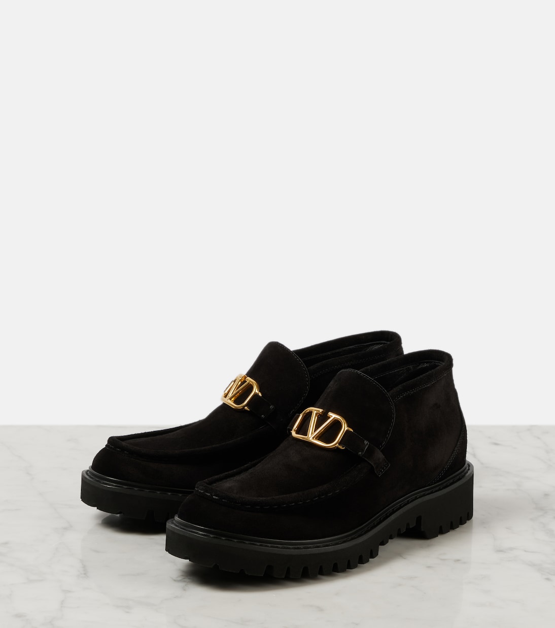 Bottines VLogo Signature en daim | Valentino Garavani