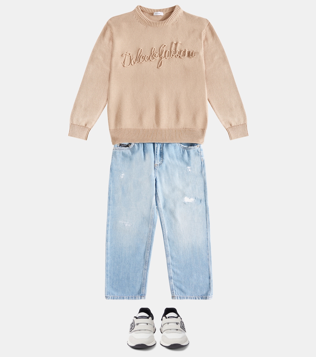 Jersey de algodón con logo | Dolce&Gabbana Kids