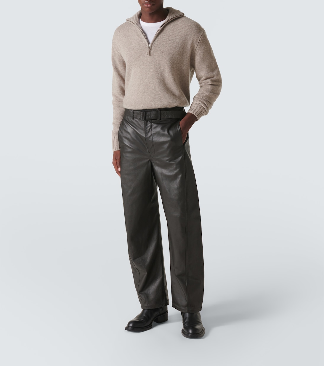 Jersey de cachemir con media cremallera | Allude