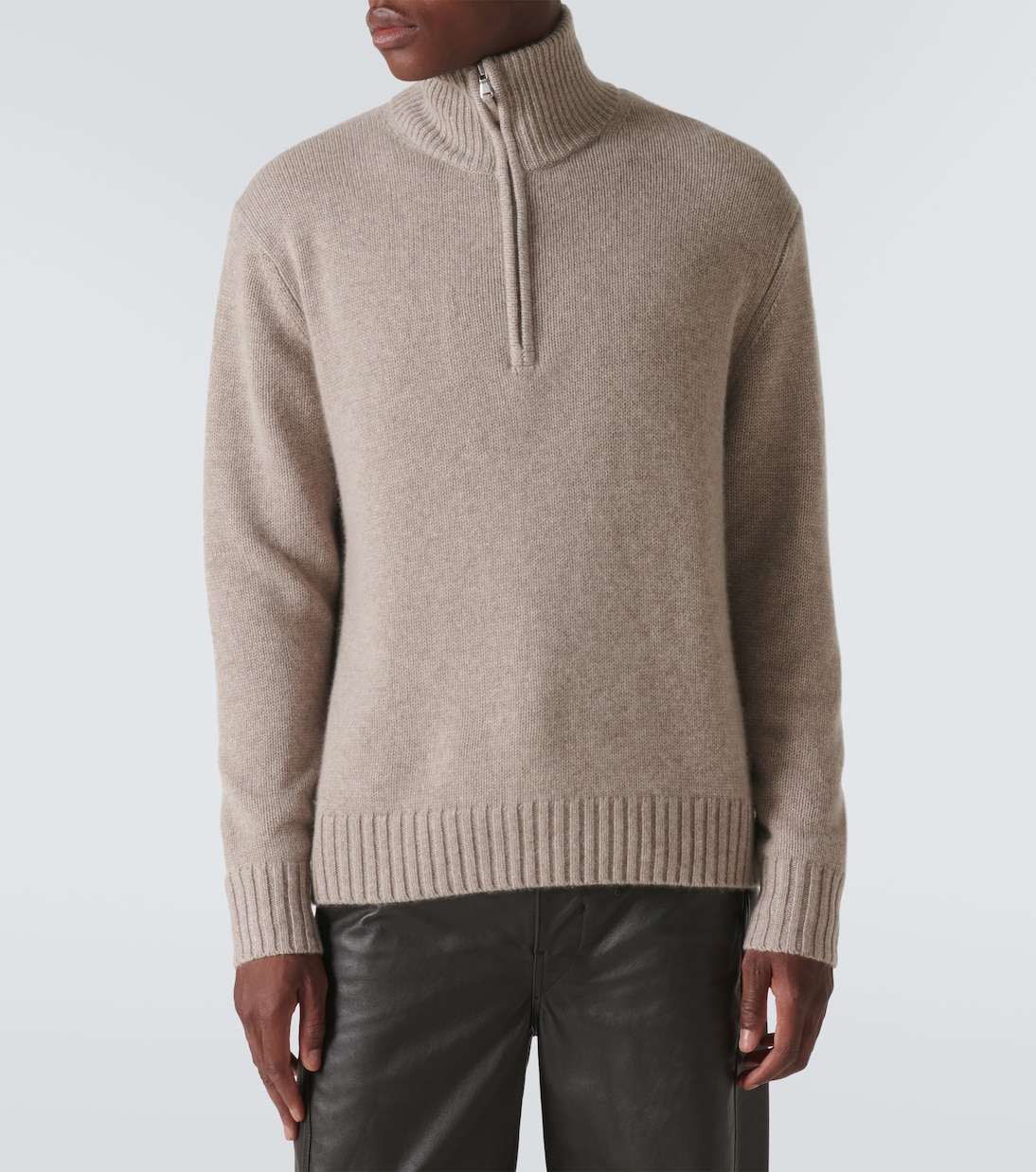 Jersey de cachemir con media cremallera | Allude