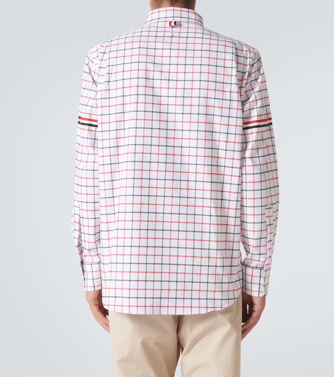 Chemise RWB Stripe en coton à carreaux | Thom Browne