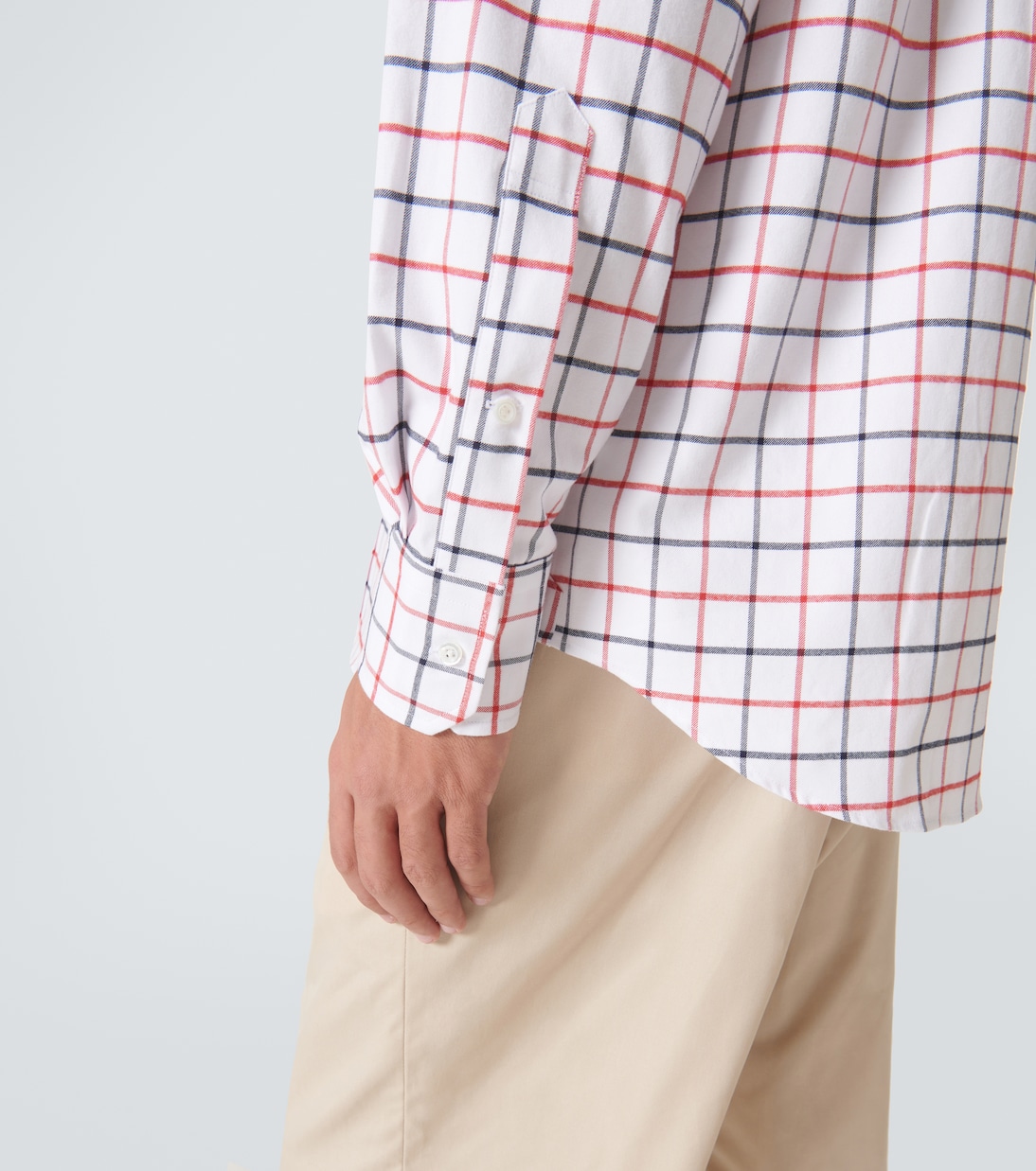 Chemise RWB Stripe en coton à carreaux | Thom Browne