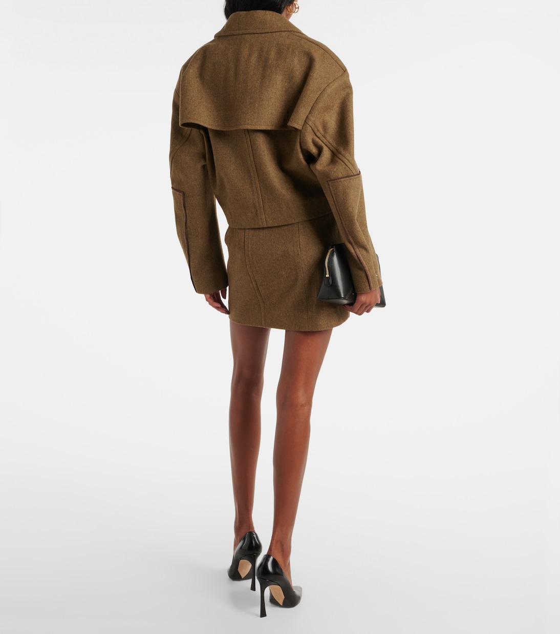 Caban raccourci en laine | Victoria Beckham