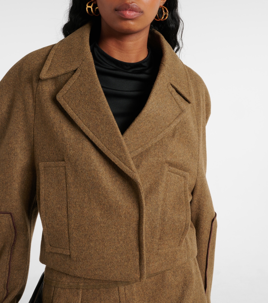 Caban raccourci en laine | Victoria Beckham