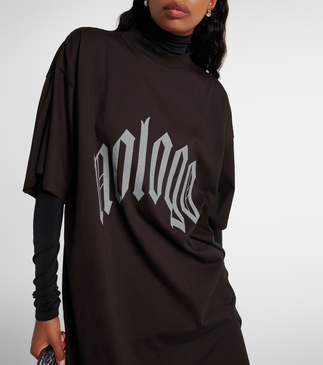 Camiseta de Algodón Estampada Balenciaga para Jóvenes