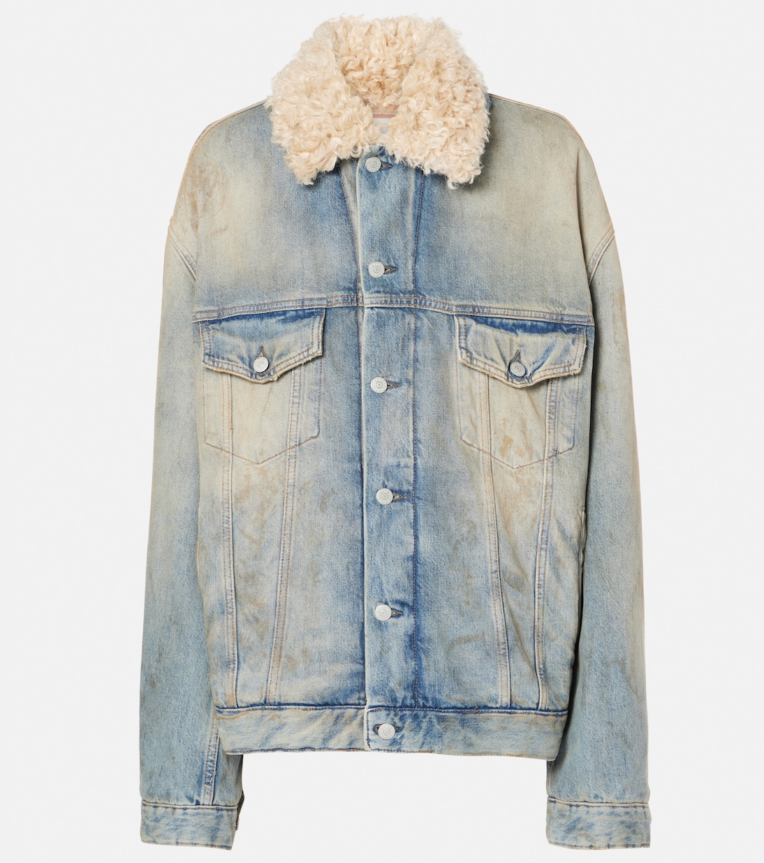 Chaqueta Roberta de denim con borrego sintético | Acne Studios