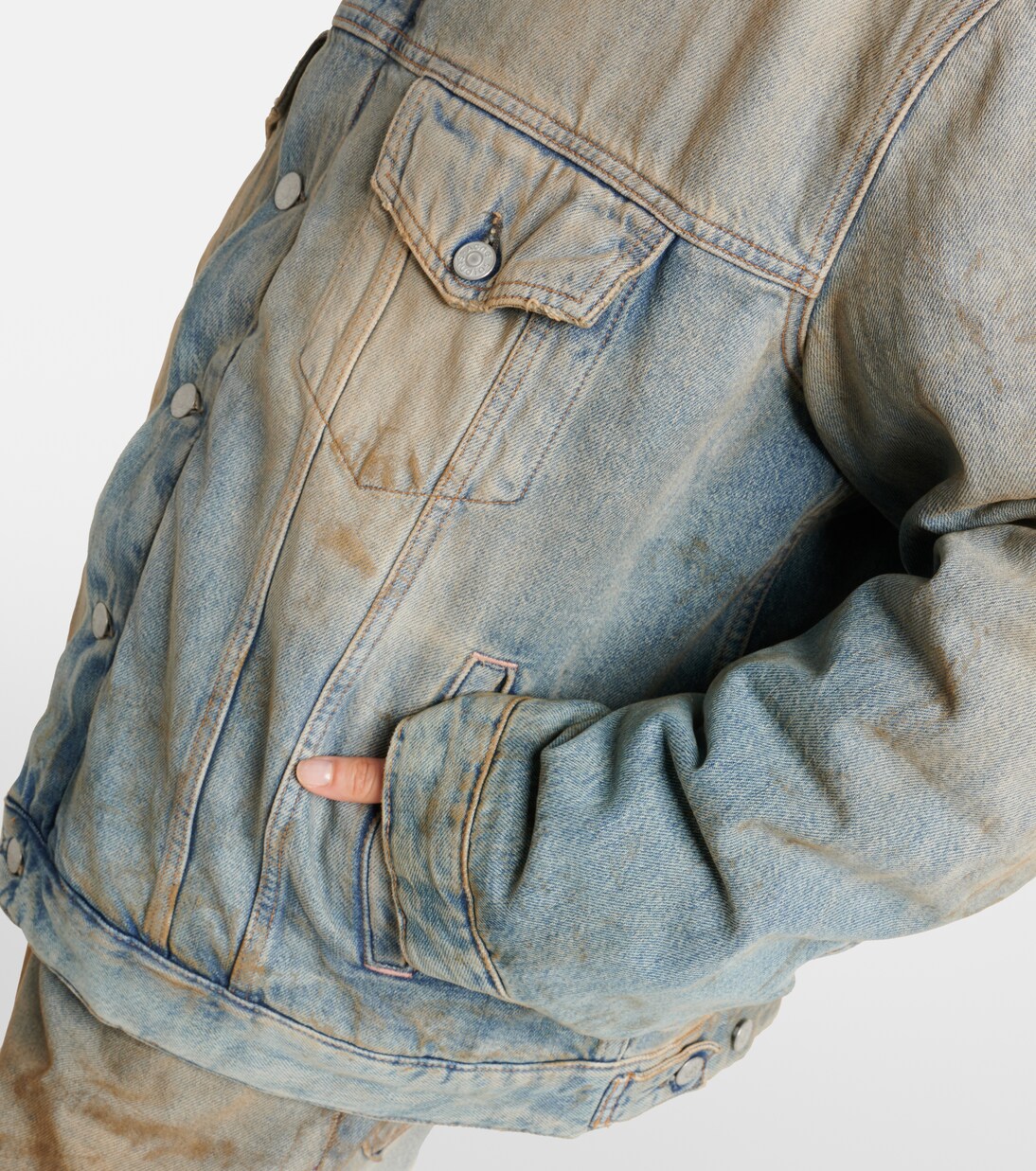 Chaqueta Roberta de denim con borrego sintético | Acne Studios