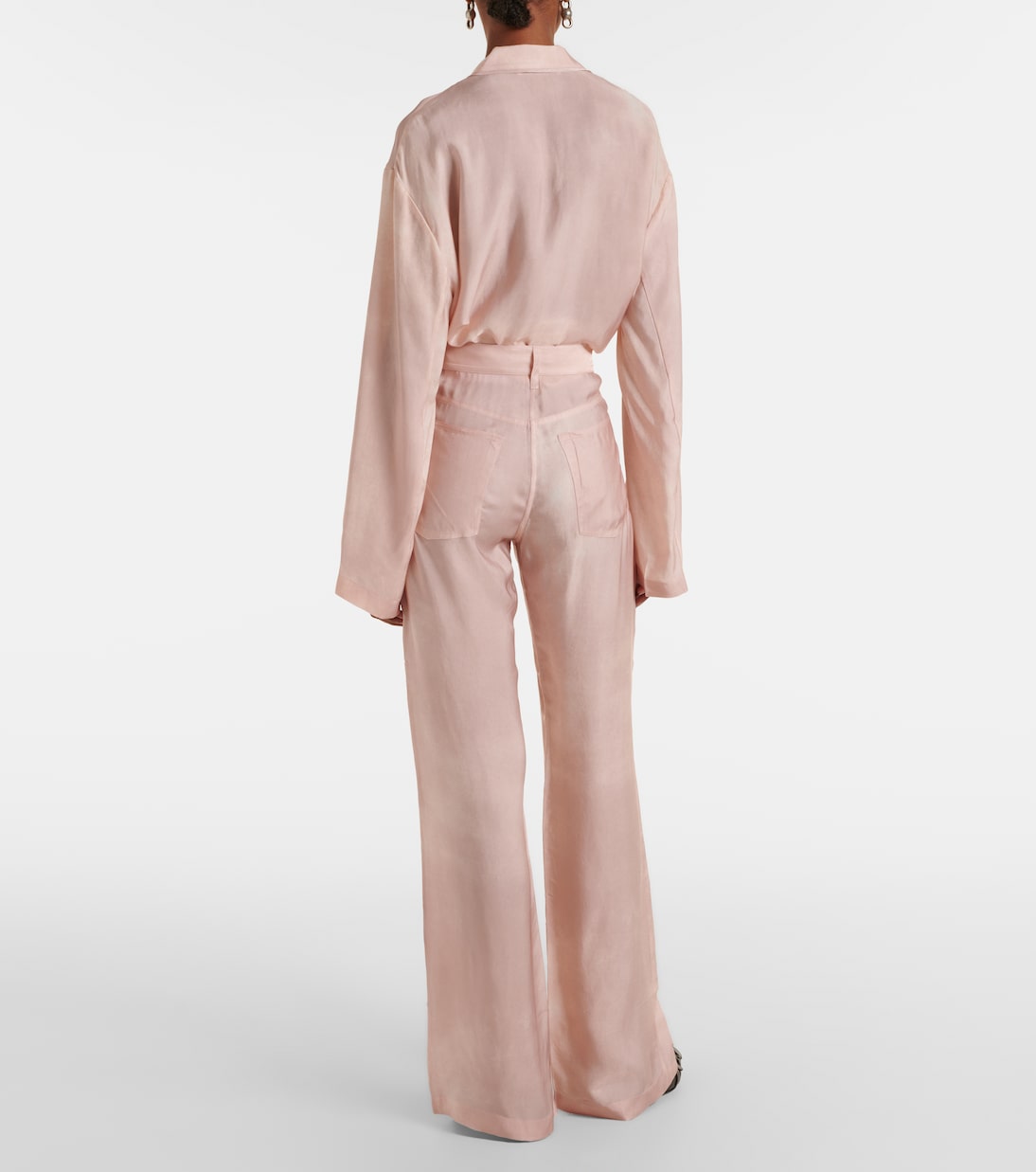 Printed twill wide-leg pants | Acne Studios