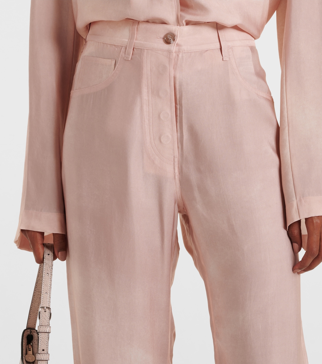 Printed twill wide-leg pants | Acne Studios
