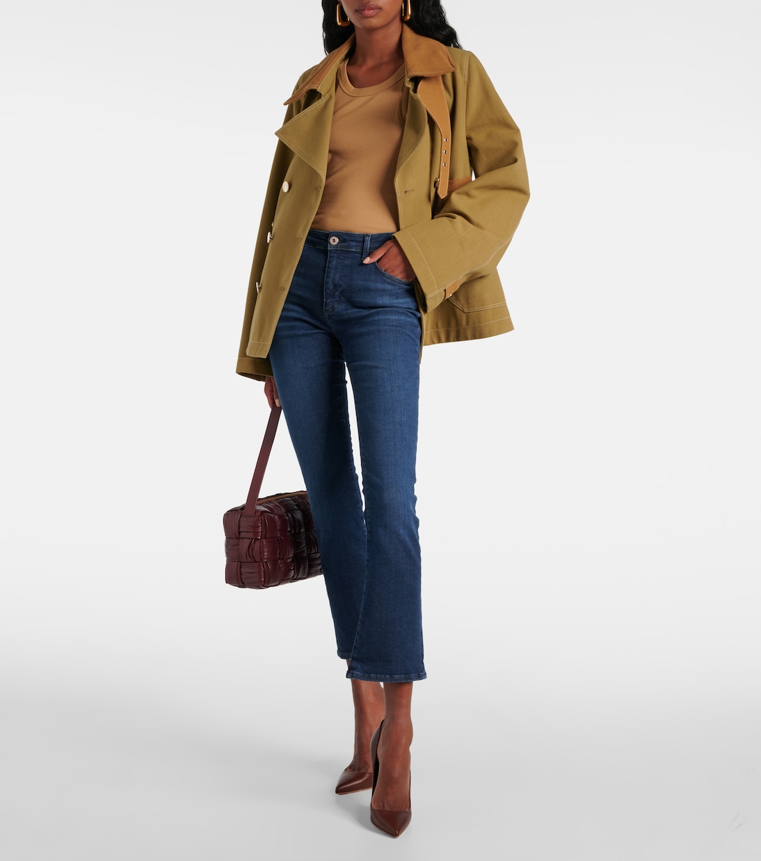 Jeans flared Jodi Crop a vita alta | AG Jeans