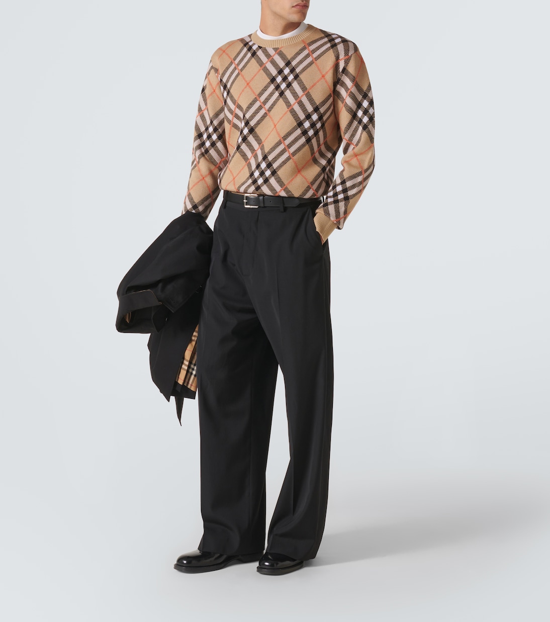 Jersey de mezcla de lana con Burberry Check | Burberry