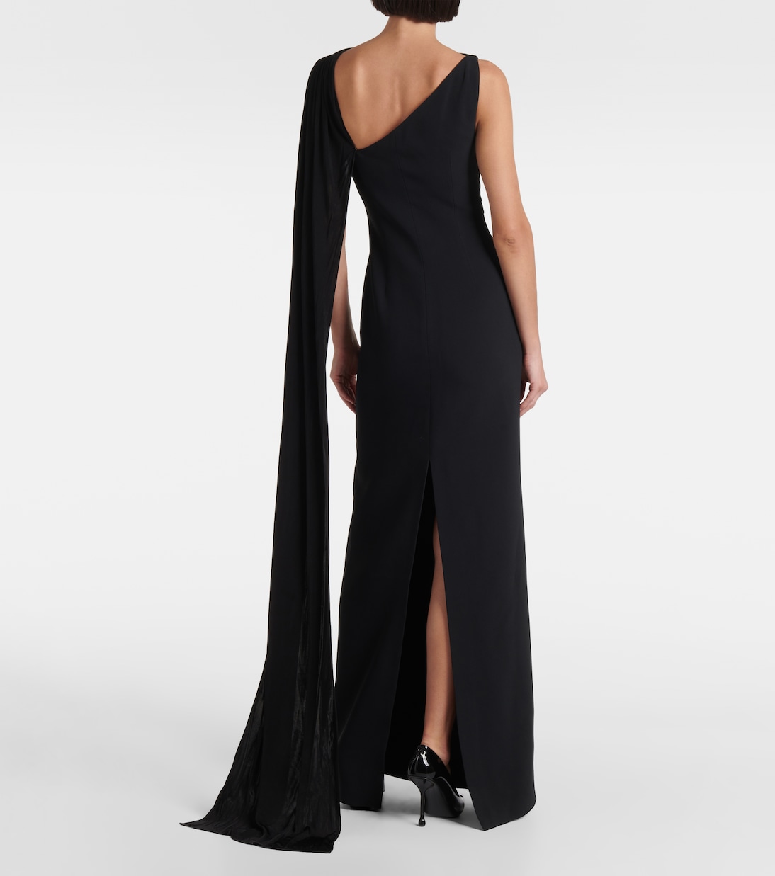 Abito lungo in jersey con mesh | David Koma