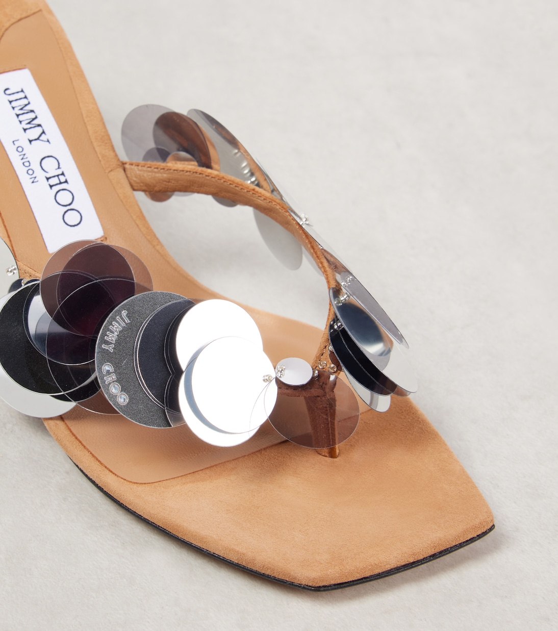 Freja 70 sequined suede thong sandals | Jimmy Choo
