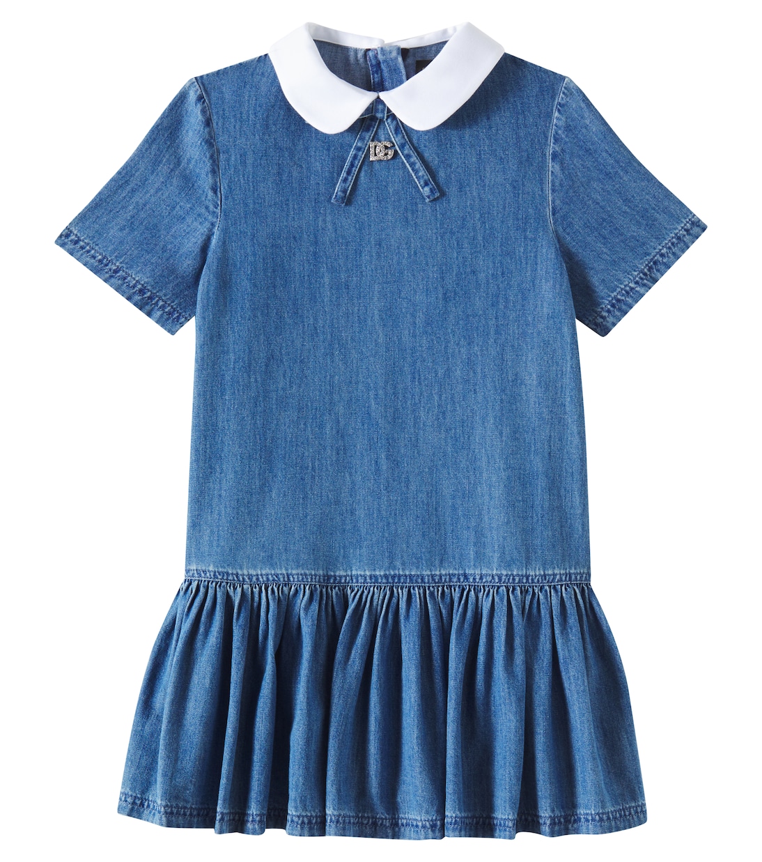 Kleid DG aus Baumwoll-Chambray | Dolce&Gabbana Kids