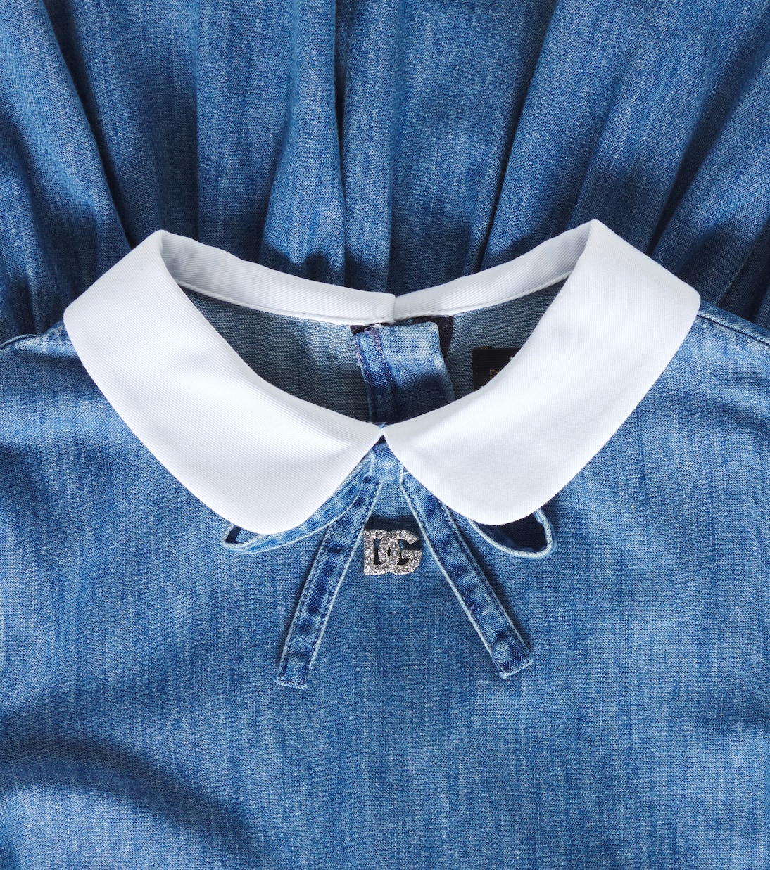 Kleid DG aus Baumwoll-Chambray | Dolce&Gabbana Kids