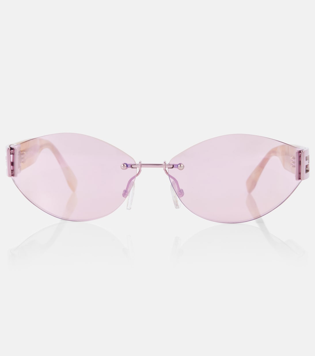 Occhiali da sole FENDI stile ovale per giovani trendy