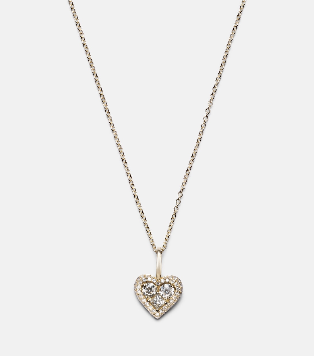 Collana Piece of My Heart Sparkle in oro 14kt con diamanti  | Stone and Strand