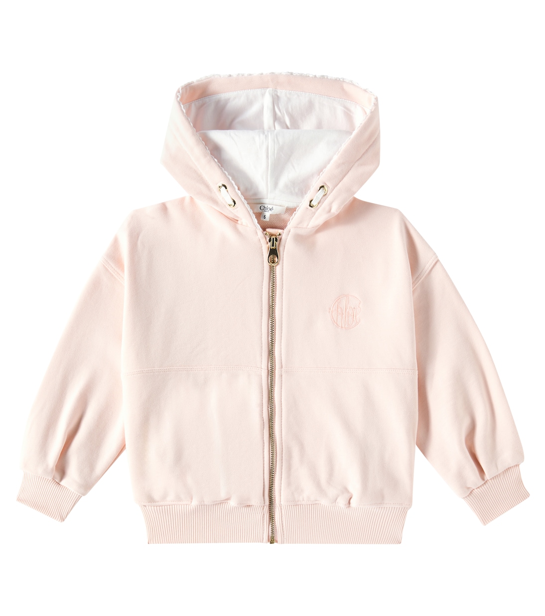 Felpa in jersey di cotone con cappuccio | Chloé Kids