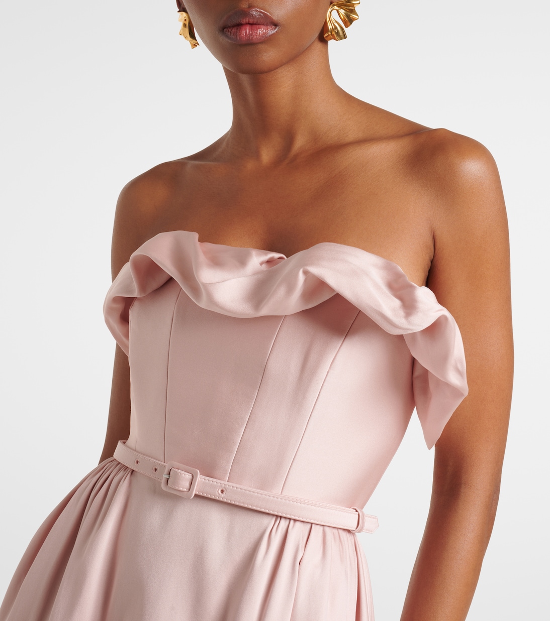 Vestido midi con volantes | Roland Mouret
