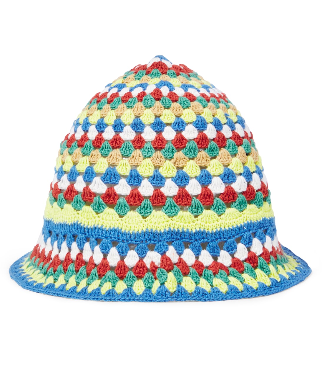 Serifos striped crochet cotton bucket hat | The New Society