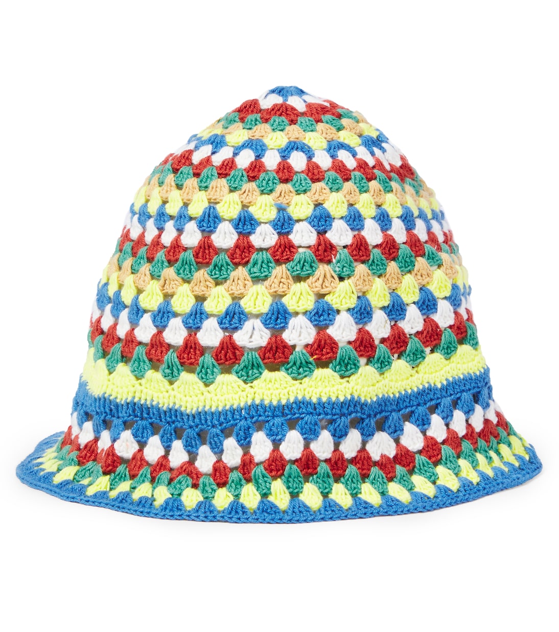 Serifos striped crochet cotton bucket hat | The New Society
