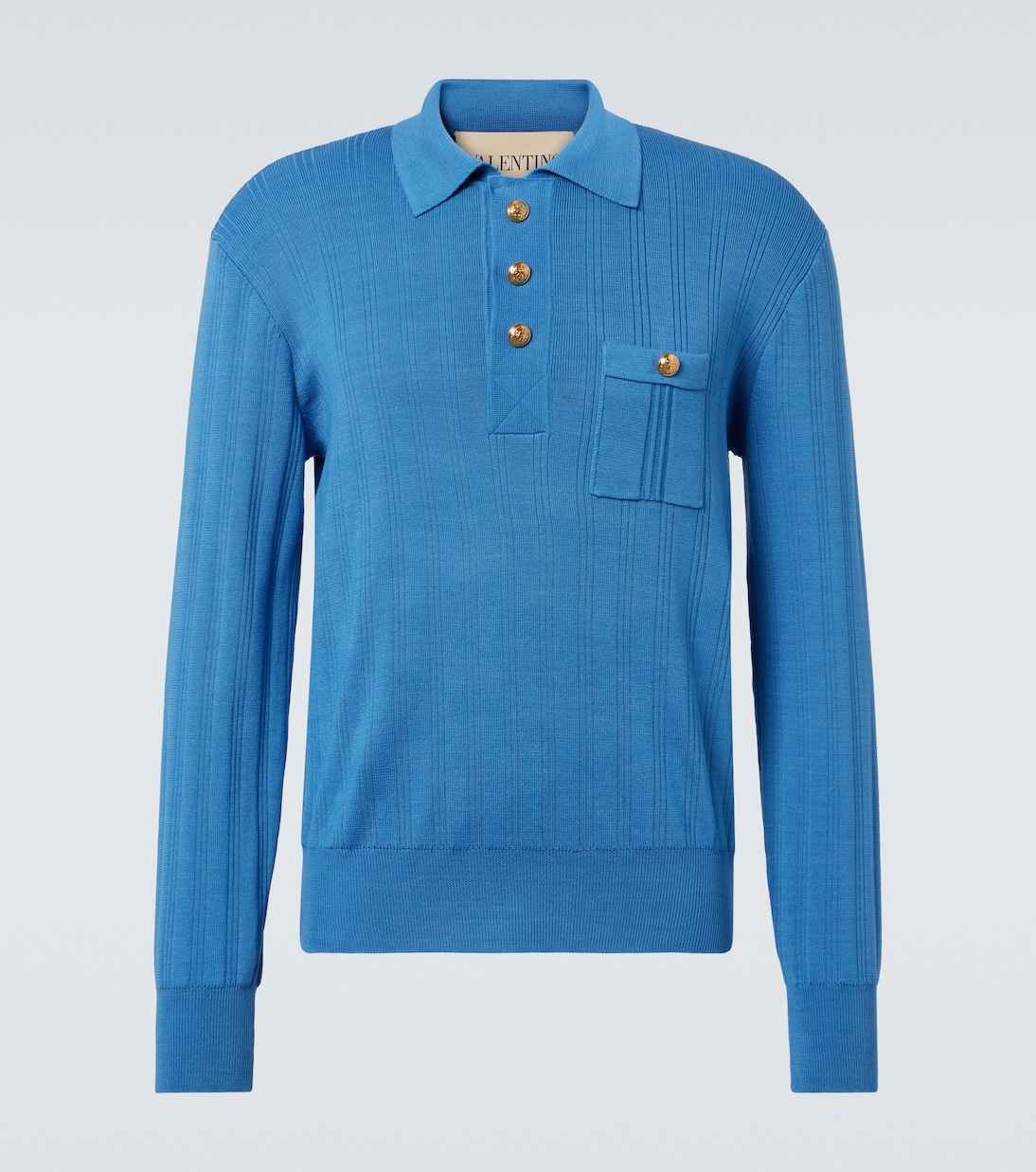 Polo acanalado de algodón | Valentino