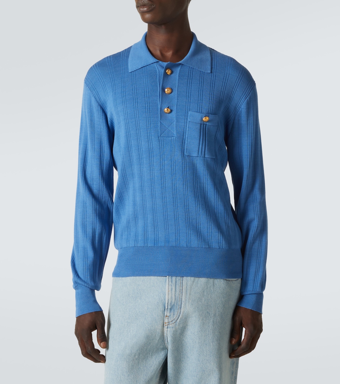 Polo acanalado de algodón | Valentino