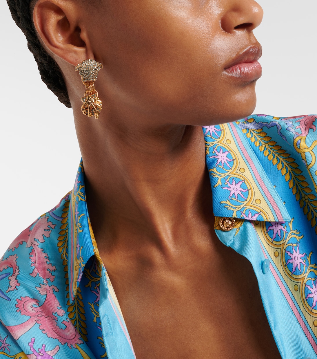 Boucles d’oreilles Medusa à cristaux | Versace