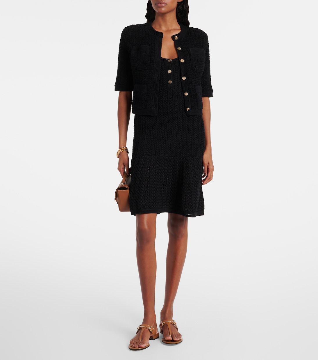 Cárdigan cropped en mezcla de algodón | Gucci