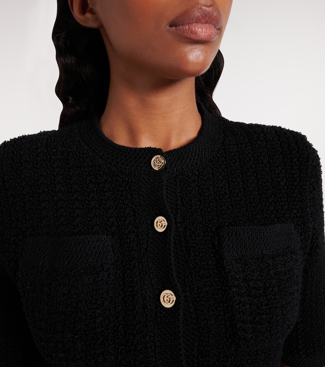 Cárdigan cropped en mezcla de algodón | Gucci