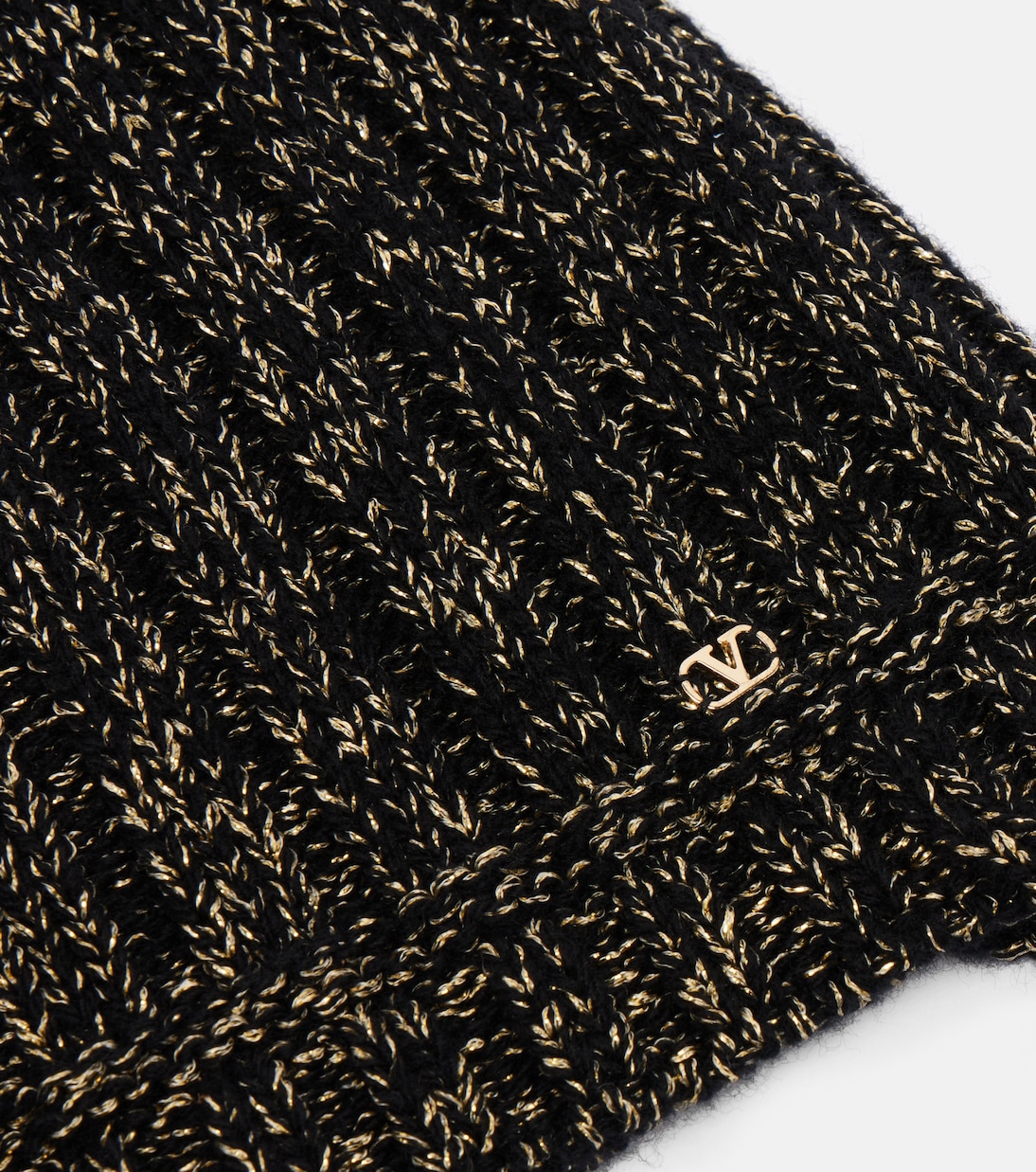 Gorro VLogo de Lurex® con flecos  | Valentino