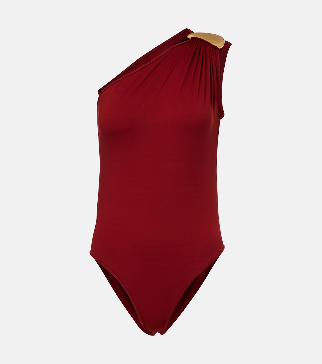 Gathered one-shoulder swimsuit | Bottega Veneta