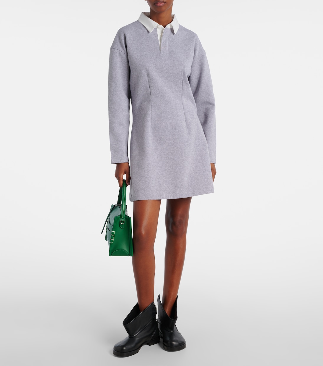 Cotton-blend jersey polo dress | JW Anderson