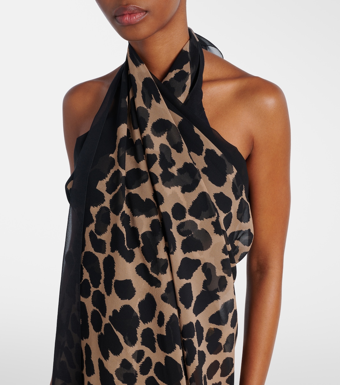 Leopard-printed silk beach dress | Balmain