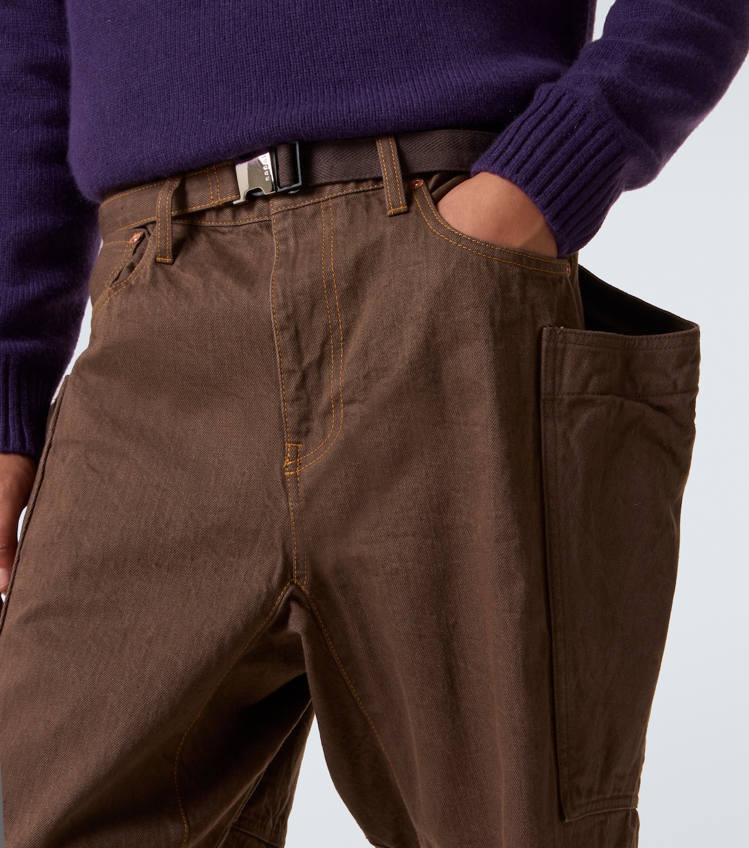 Belted cargo jeans | Sacai