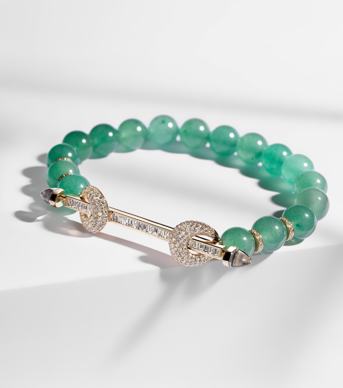 Chakra 18kt gold bracelet with gemstones | Ananya
