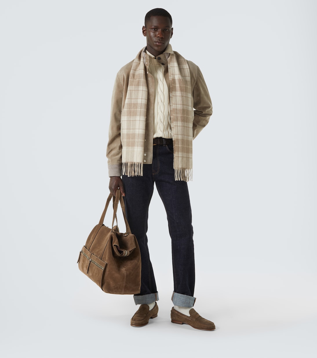 Bufanda de cachemir a cuadros  | Dunhill